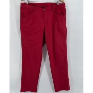 Lululemon ABC Pants Mens 38 fits 37x31.5 Red Classic-Fit Chino Trousers Golf